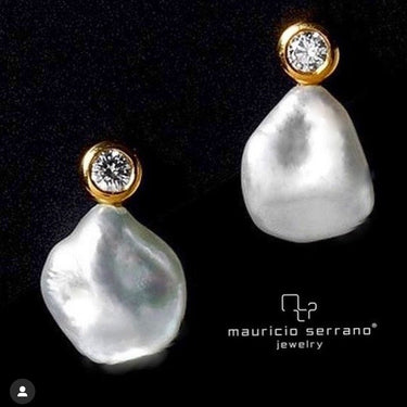 Arete Perla Keishi c/Diamante